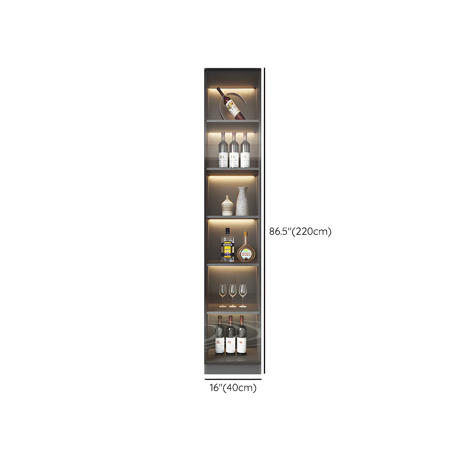 Modern Glass Adjustable Shelving Doors Wood Sideboard Cabinet with Cabinets and Drawers thumbnail 9