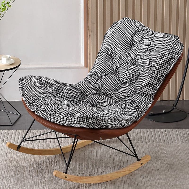 Modish Upholstered Rocking Accent Chair thumbnail 1
