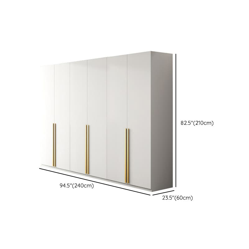 Simple Lumber White Wardrobe Armoire with Interior Shelves & Clothing Rack & Soft Close Drawer & Soft Close Door thumbnail 15