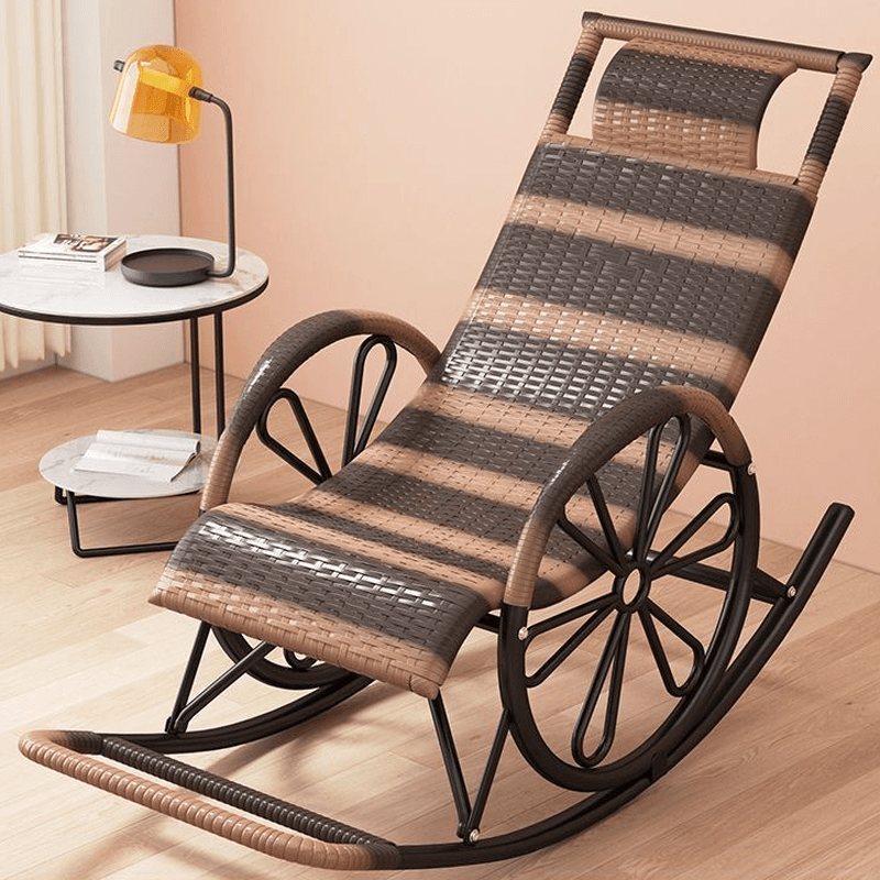 Craftsman Cane Porch Rocker with Round Arm thumbnail 3