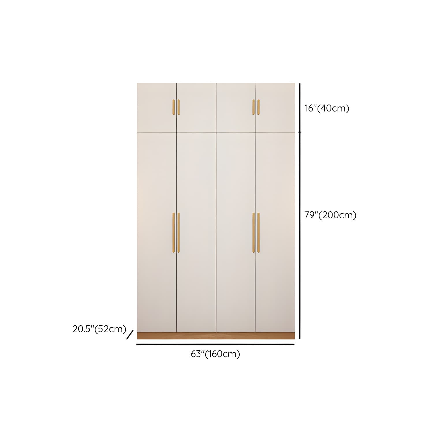 Contemporary Style Wardrobe Wooden Bedroom Closet with Hinged Door thumbnail 29