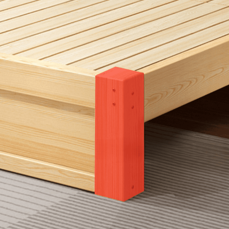 Casual Pine Wood Cabinet Bed/Pallet Bed Frame with 2 Drawers thumbnail 7