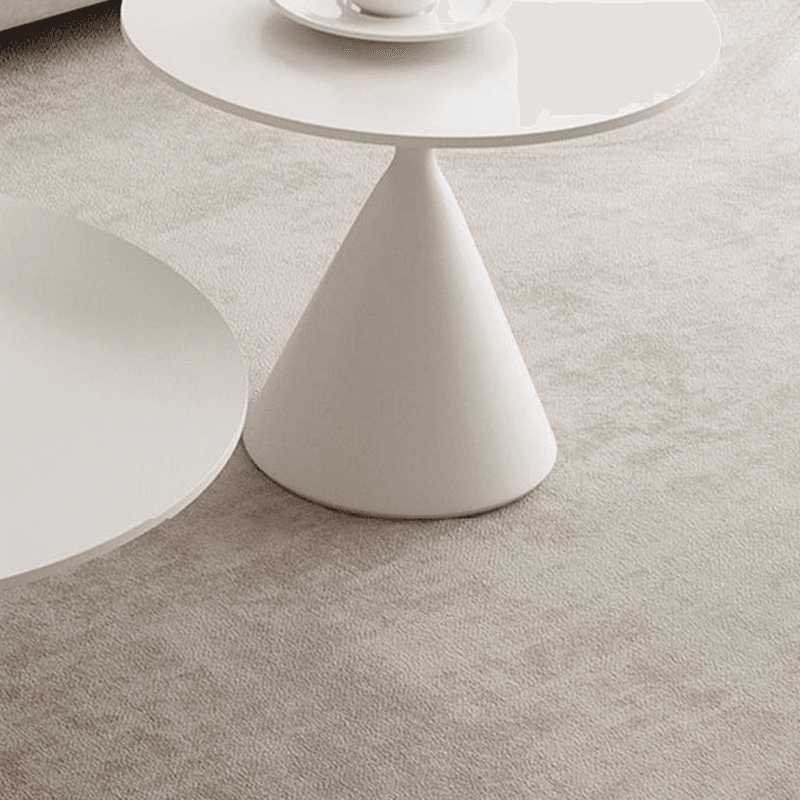 Single/Nesting Postmodern Circular-shaped Chalk/Ink Sintered Stone Pedestal Base Side Table thumbnail 9