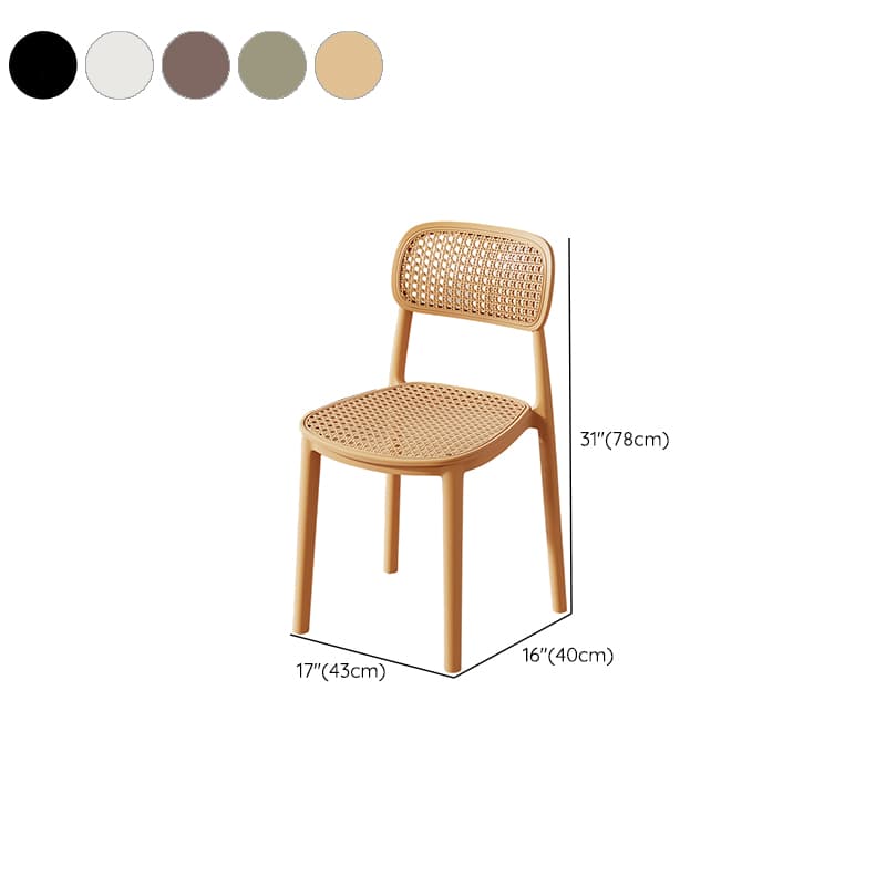 Art Deco Parlor Side Chair with Ventilated Back, Ink/Dark Gray/White Synthetic Material Legs, Pile-upon-able, and Foot Pads thumbnail 23