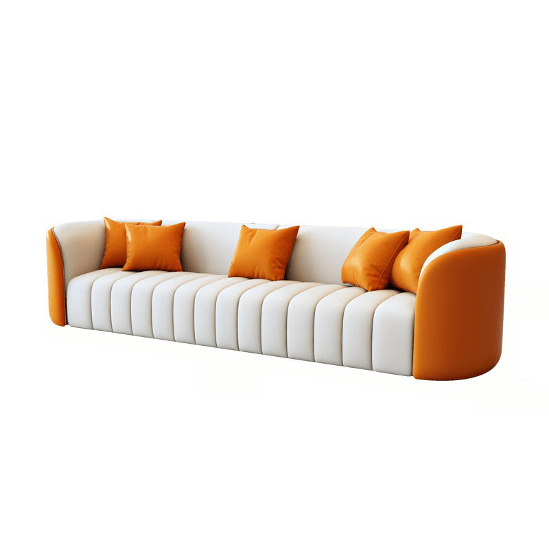 Trendy Grey/Ivory Solid Color 3-seater/for 2/1 Person Floor Sofa/Loveseat/Single Sofa with Tuxedo Arm for Sitting Room thumbnail 13