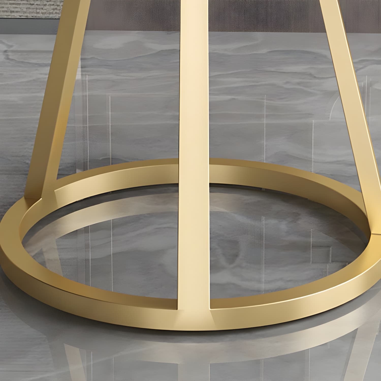 Round Marble Top Dining Table in White Traditional Luxury Dining Table thumbnail 8