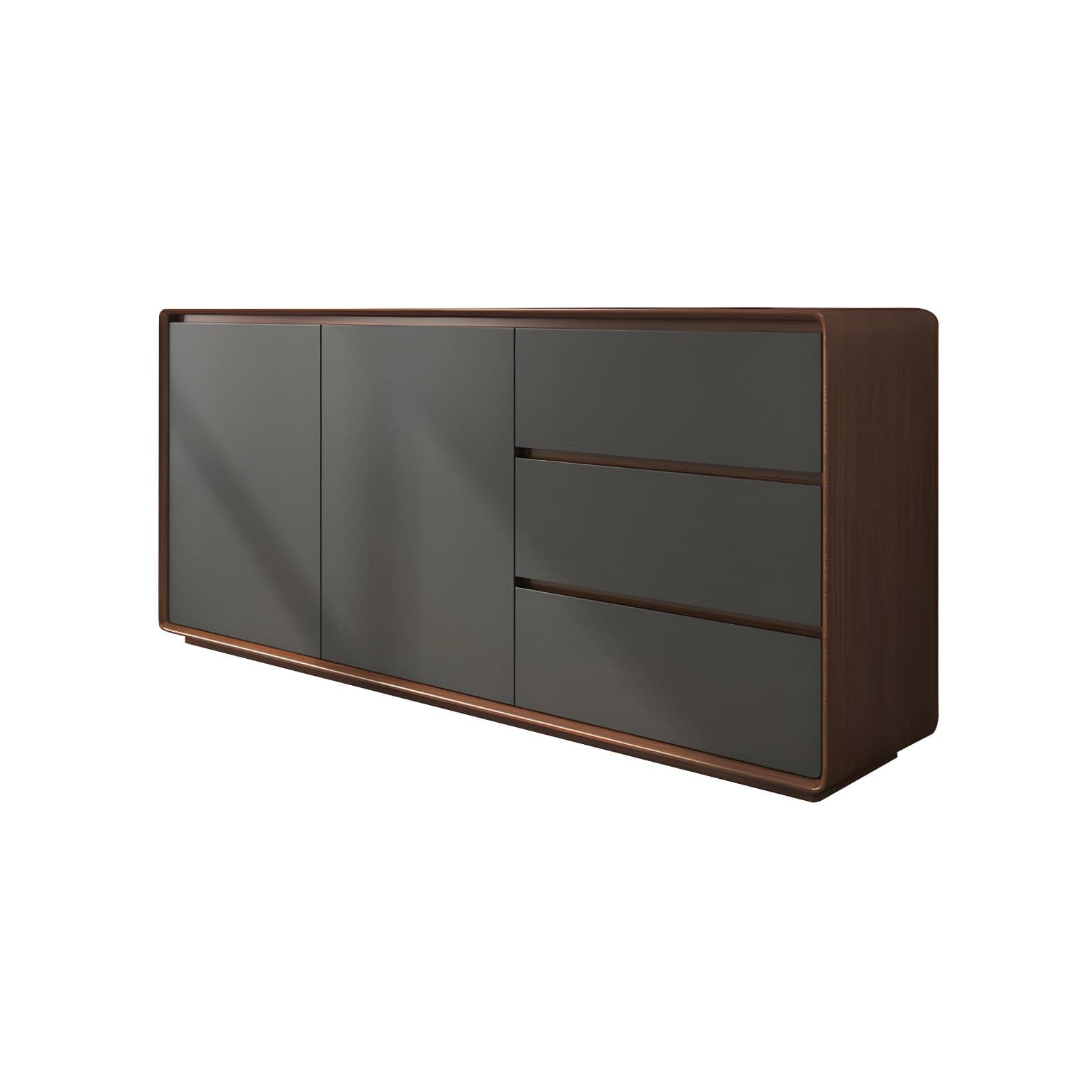Modern and Contemporary Credenza Wood Dining Buffet with Cabinets and Drawers thumbnail 5