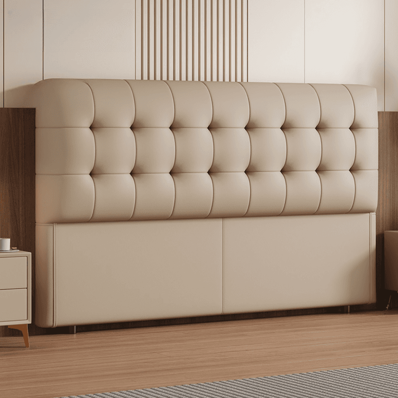 Trendy Panel Headboard with No Distressing, Piled Tufted Rectangle Design for King/Queen/Full Bed, Featuring Sponge Upholstery and Standard Height