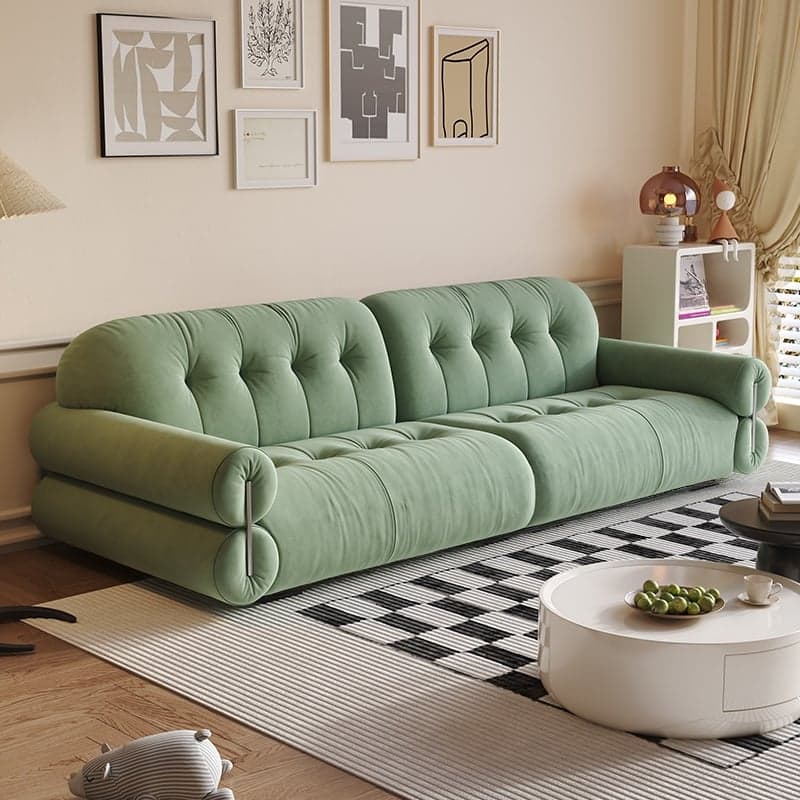 Modern Solid Color Tear Resistant Standard Sofa in Grey/Auburn/Ivory for 4-seater/Seats 5/3-seater thumbnail 4