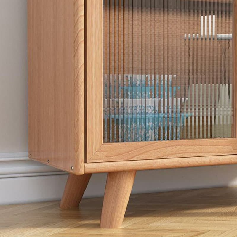 Scandinavian Style Narrow Wood Cabinet 40 cm Buffet & Sideboard Without Drawers Server thumbnail 14