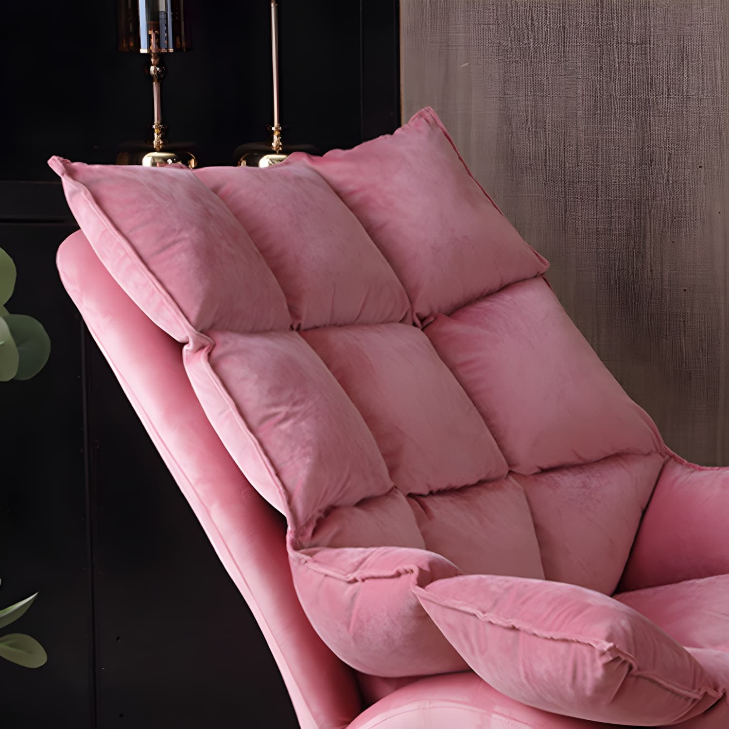 Modern Indoor Sofa Rocking Chair Mother Feeding Rocking Chair with Cushion and Ottoman thumbnail 13