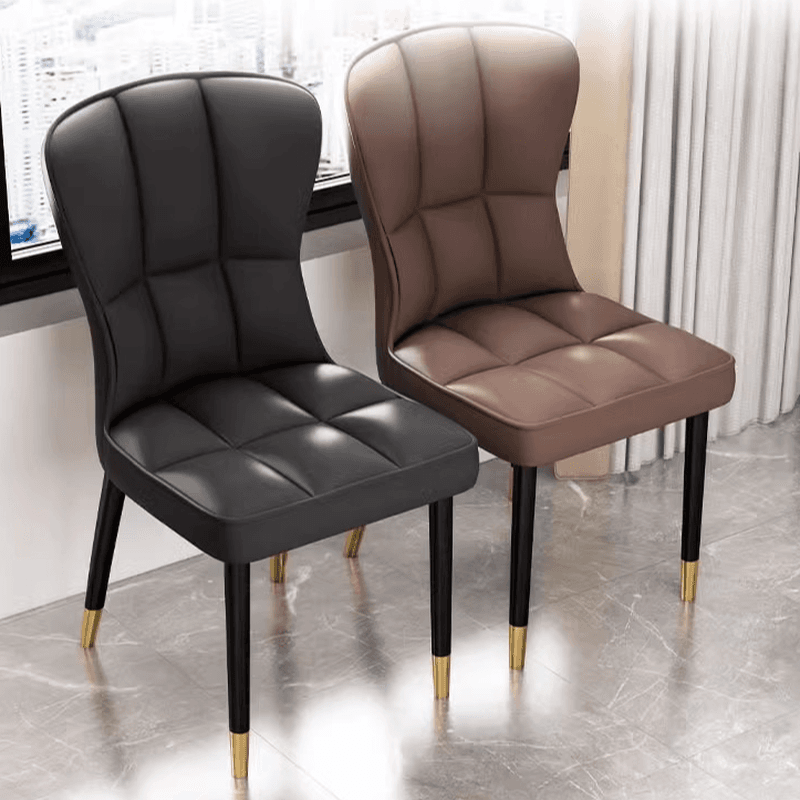 Casual/Lavish Side Chair with Wingbacked Upholstered Design and Steel Legs thumbnail 9