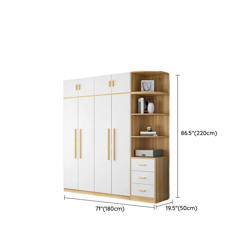 Modern Manufactured Wood Cabinet Armoire with Interior Shelves, Clothing Rod and Soft Close Door thumbnail 24
