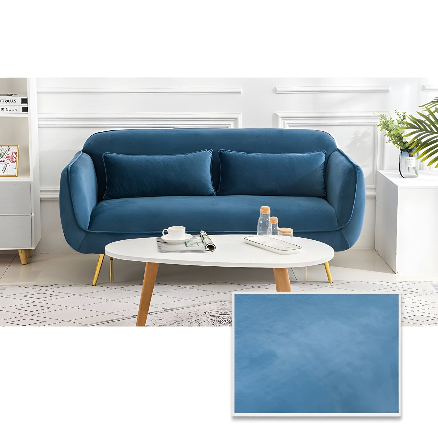 Glam Tight Back Loveseat with Flared Arm and Extra Pillows for Home and Apartment thumbnail 25