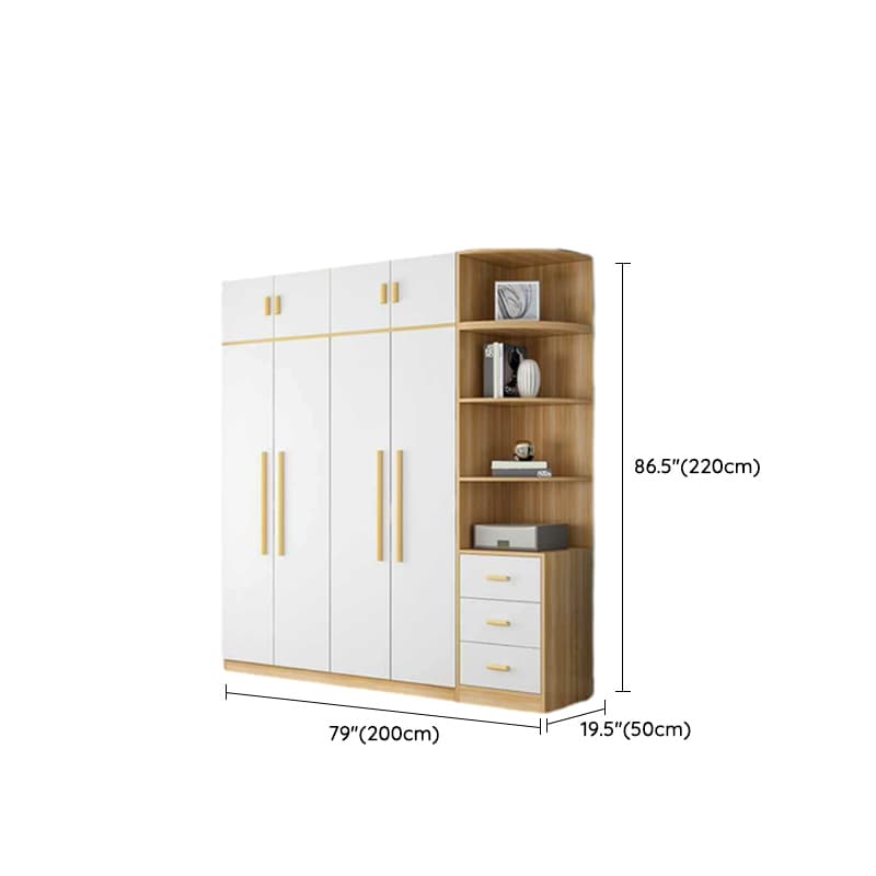 Modern Manufactured Wood Cabinet Armoire with Interior Shelves, Clothing Rod and Soft Close Door thumbnail 25