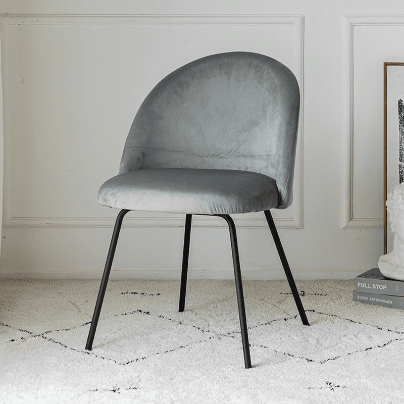 Unwavering Textile Upholstered Side Chair with Solid Back and Foot Pads for Dining Room in a Lavish Style thumbnail 3