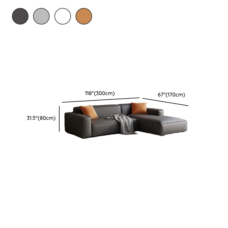 Trendy L-Shape Tear Resistant Sofa Chaise for 3-seater with Square Arm and 1 Chaise thumbnail 24