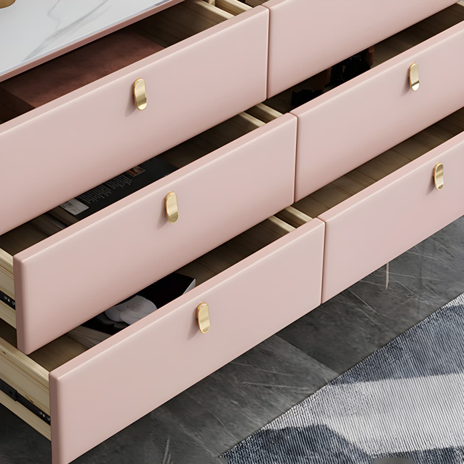 15.6-inch W Storage Chest Classic Glam Dresser with 5/6/7/9 Drawers thumbnail 15