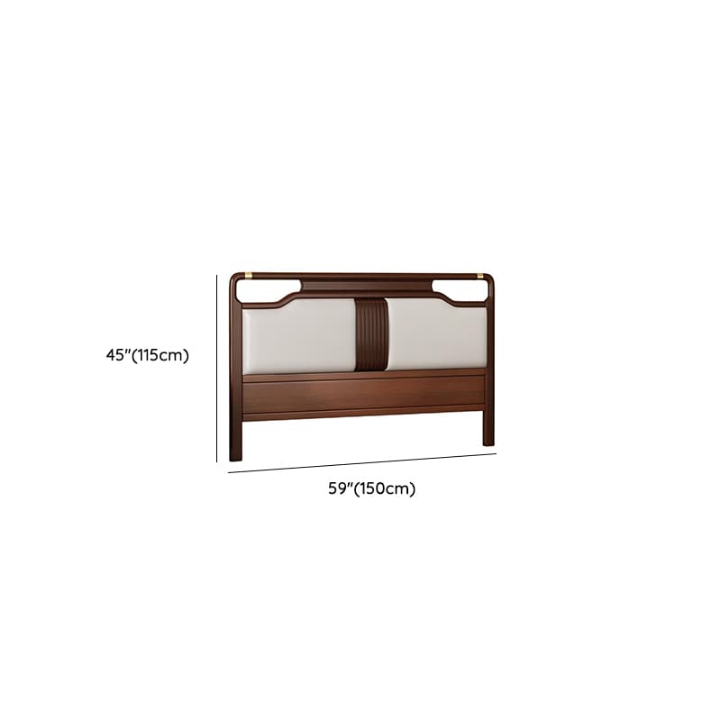 Modish No Distressing Timber Panel Headboard with Rectangle/Stepped Shape for Queen/King/Full Bed, Featuring Sponge Upholstery and Standard Height thumbnail 16