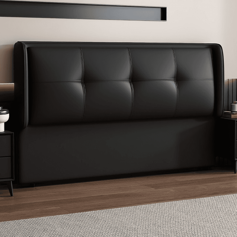 Simplistic Style Wingback Headboard with No Distressing, Piled Tufted Rectangular Design for King/Queen/Full Bed, Featuring Sponge Upholstery Fill and Standard Height thumbnail 1