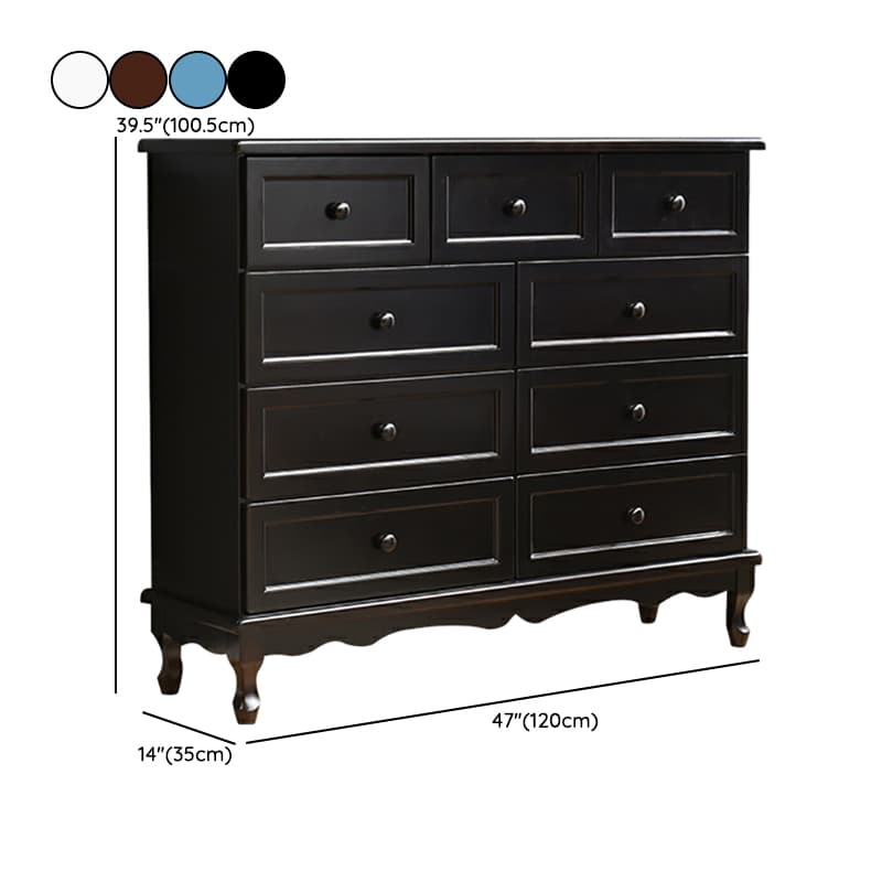 Solid Wood Countertop Storage Chest Traditional Style with Drawers thumbnail 23