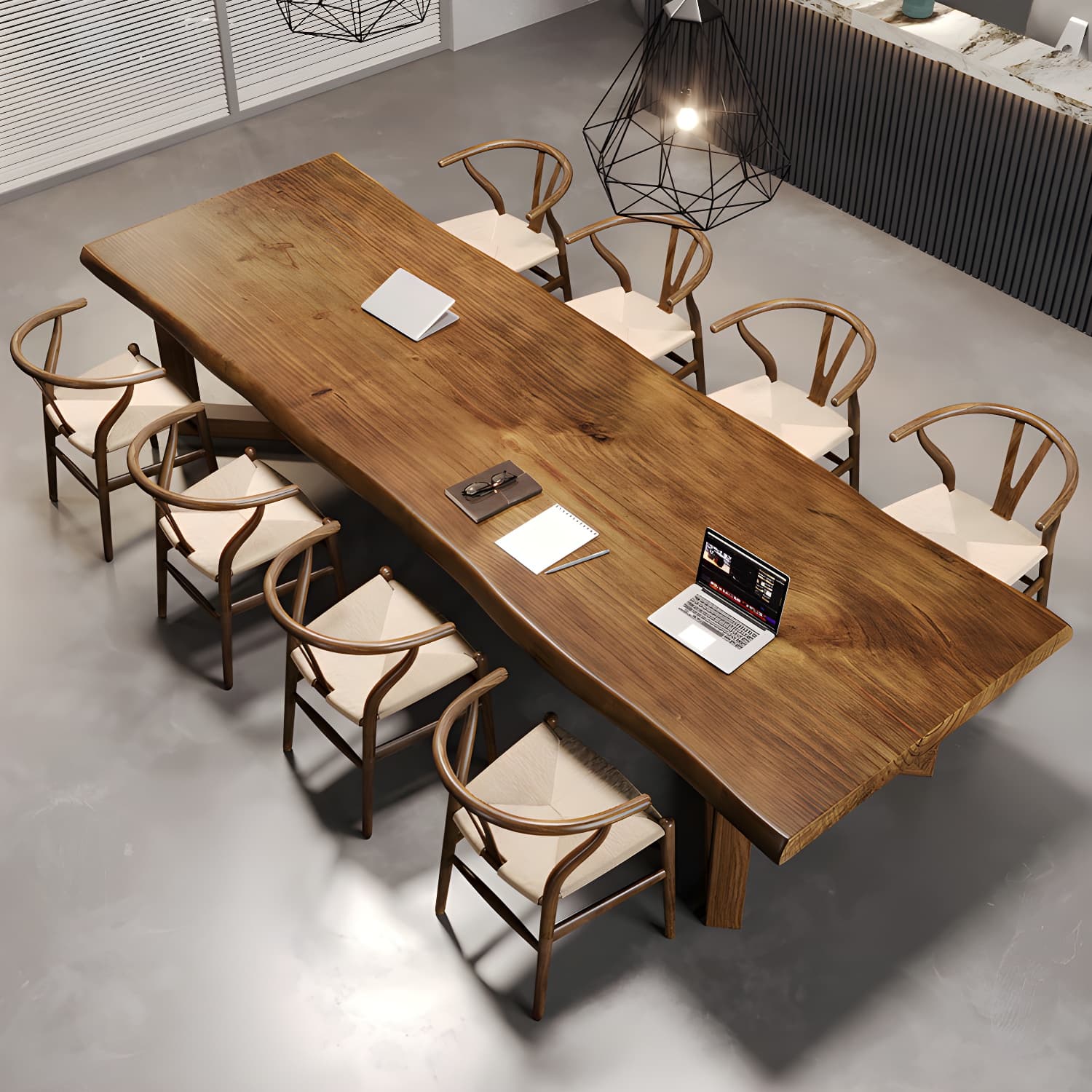 Modern Dining Room Set 1/4/9 Pcs Solid Wood Dining Set with Rectangle Table thumbnail 10