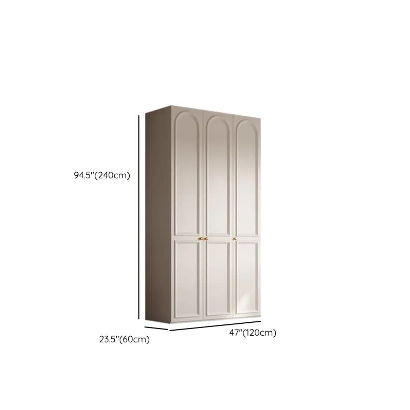 White Casual Wood Independent Armoire Cabinet with Soft Close Drawer, Soft Close Door, and Interior Shelves thumbnail 12