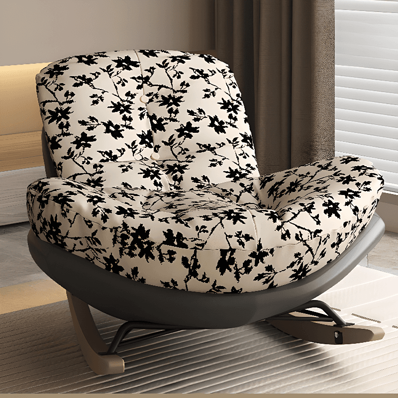 Chalk Modern Simple Style Upholstered Rocking Chair Couch, Scratch-defiant & Cushioned thumbnail 13