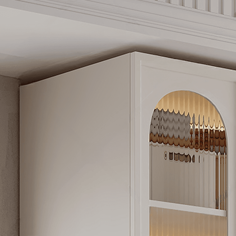 Minimalist Manufactured Wood Independent Almirah with 3-Drawer, Interior Shelves, and Clothing Rod thumbnail 7