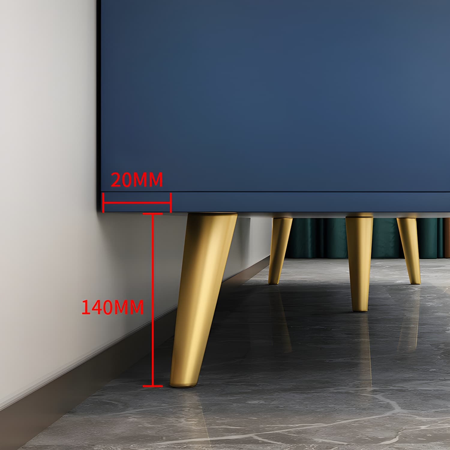 3-Drawer Engineered Wood Sideboard Modern Glass Doors Cabinets Credenza for Living Room thumbnail 14