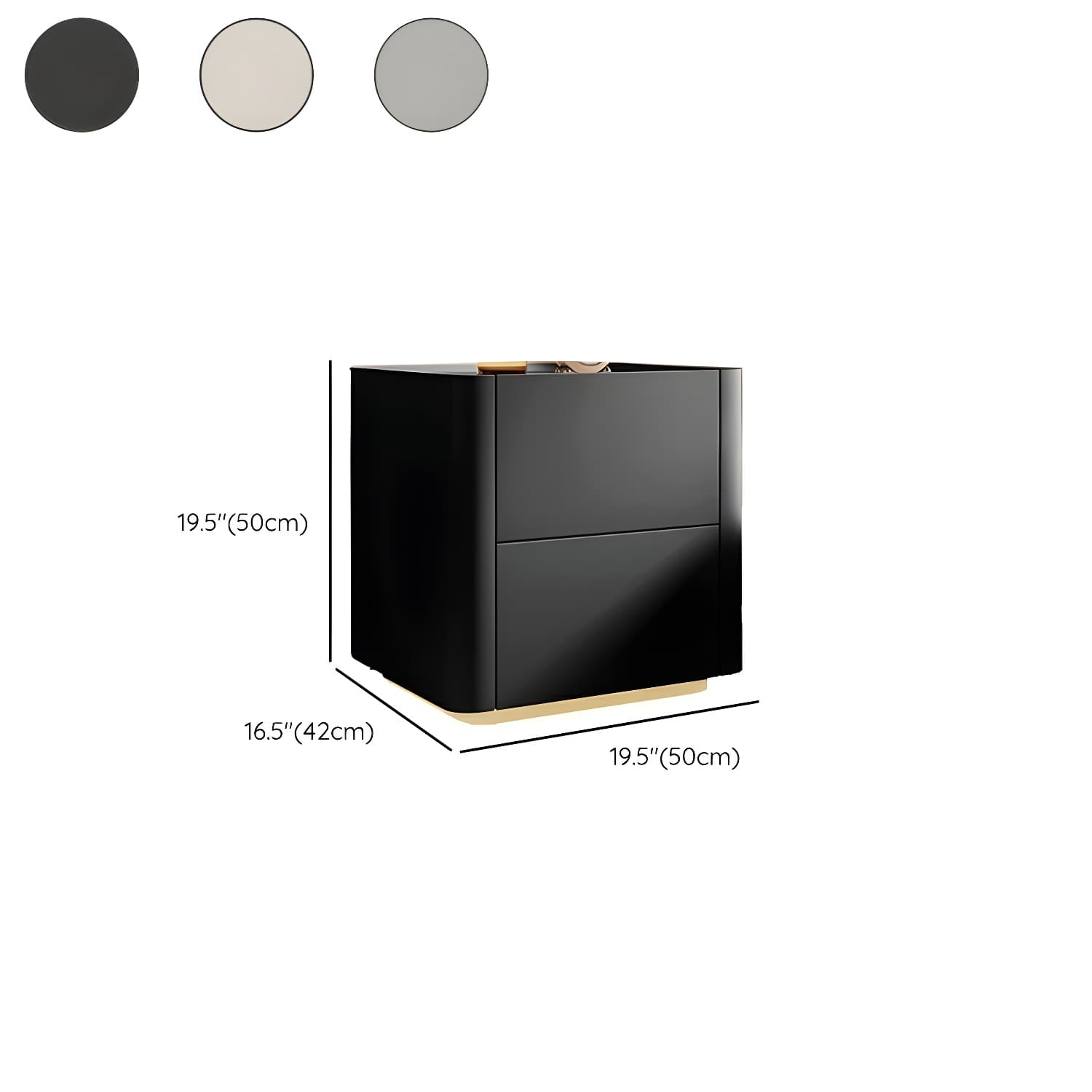 Modern Stylish Wood Nightstand Drawer Storage Petite Under 23 Inches Tall for Elegant Bedroom Decor thumbnail 18