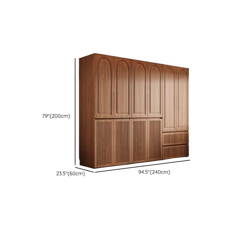 Acorn Minimalist Natural Wood Independent Wardrobe Closet with Soft Close Drawer, Soft Close Door, and Interior Shelves thumbnail 18