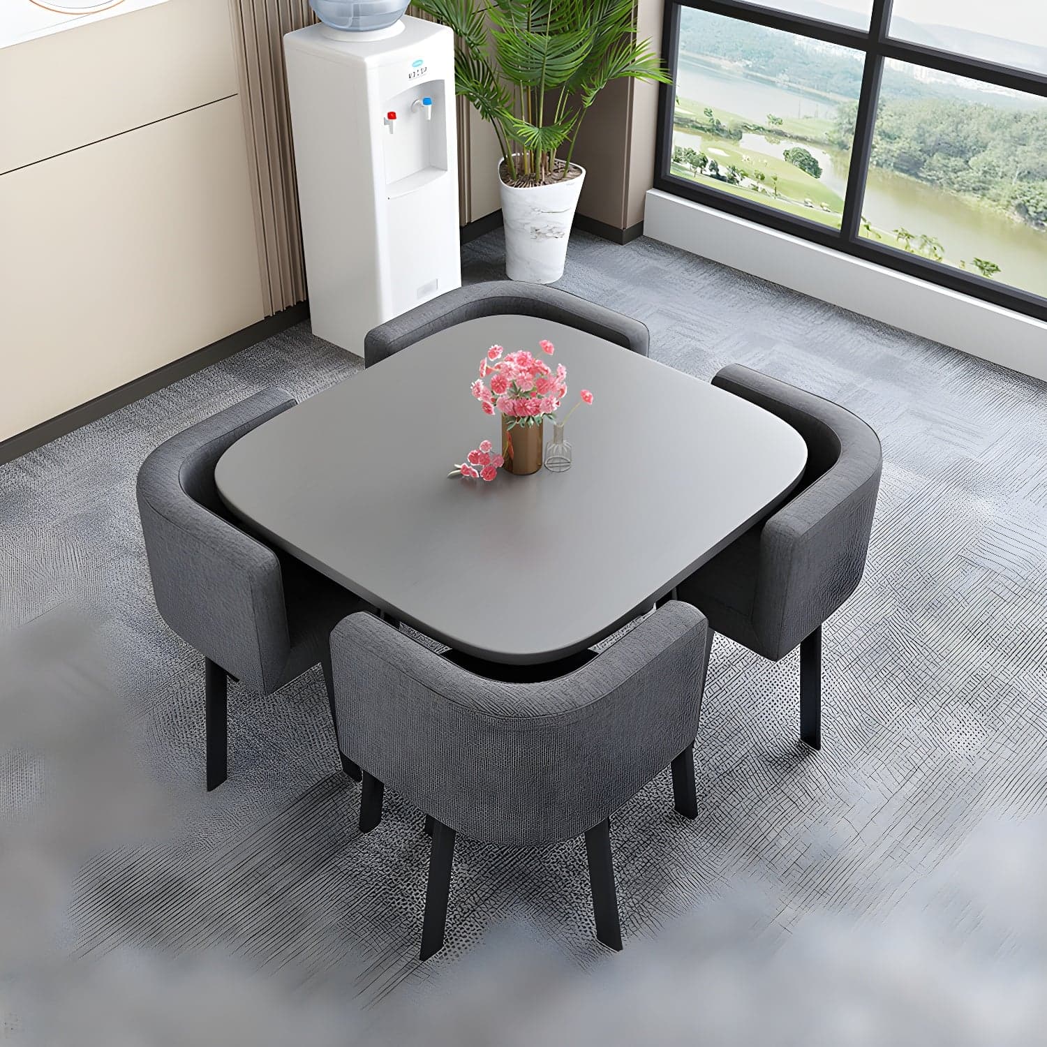 Modern Wood Dining Table Set 5 Pieces Dining Set for Home Use thumbnail 11