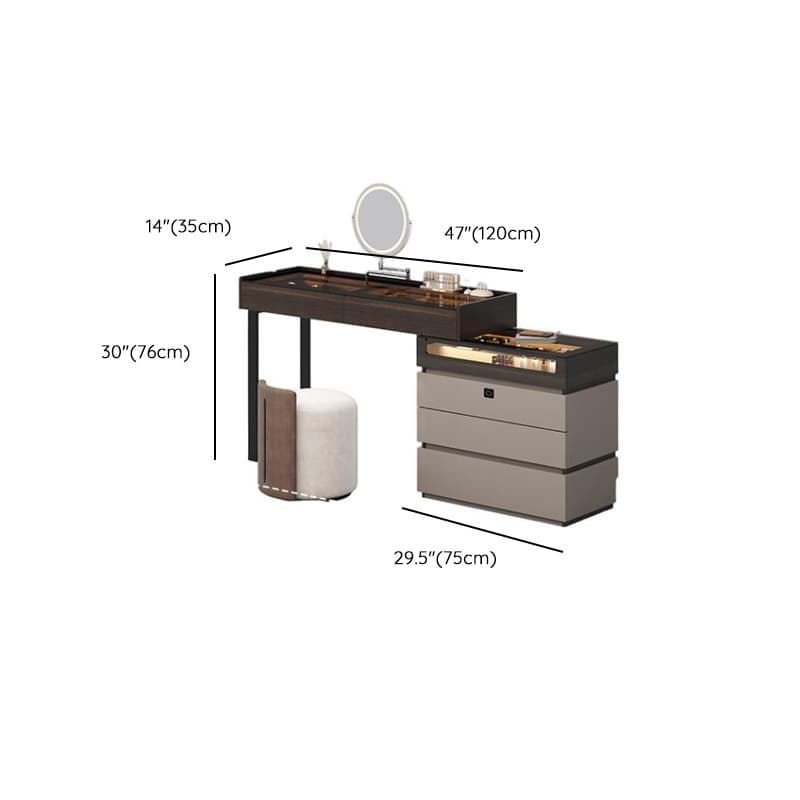 Multi-Purpose Vanity Set with Lighting, Scalable Telescopic Feature, Push-Pull, 2-in-1 Functionality, Adjustable Touch and Brightness thumbnail 13