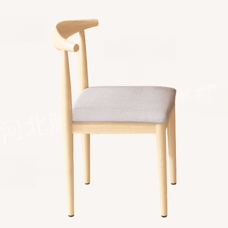 Dining Table Set with Rectangular Recycled Wood Table and 4 Legs, Padded Chair Back in White/Auburn/Unfinished thumbnail 7