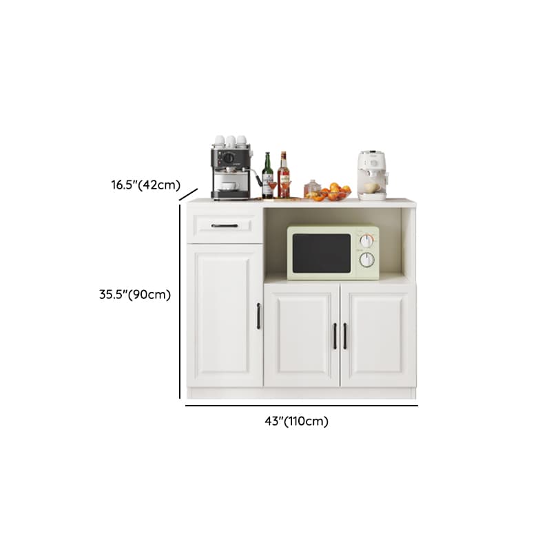 Freestanding Open Kitchen Storage Cabinet with Microwave Shelf, Countertop and Kitchen Appliance Storage for Kitchen in a Modish Style - image 9