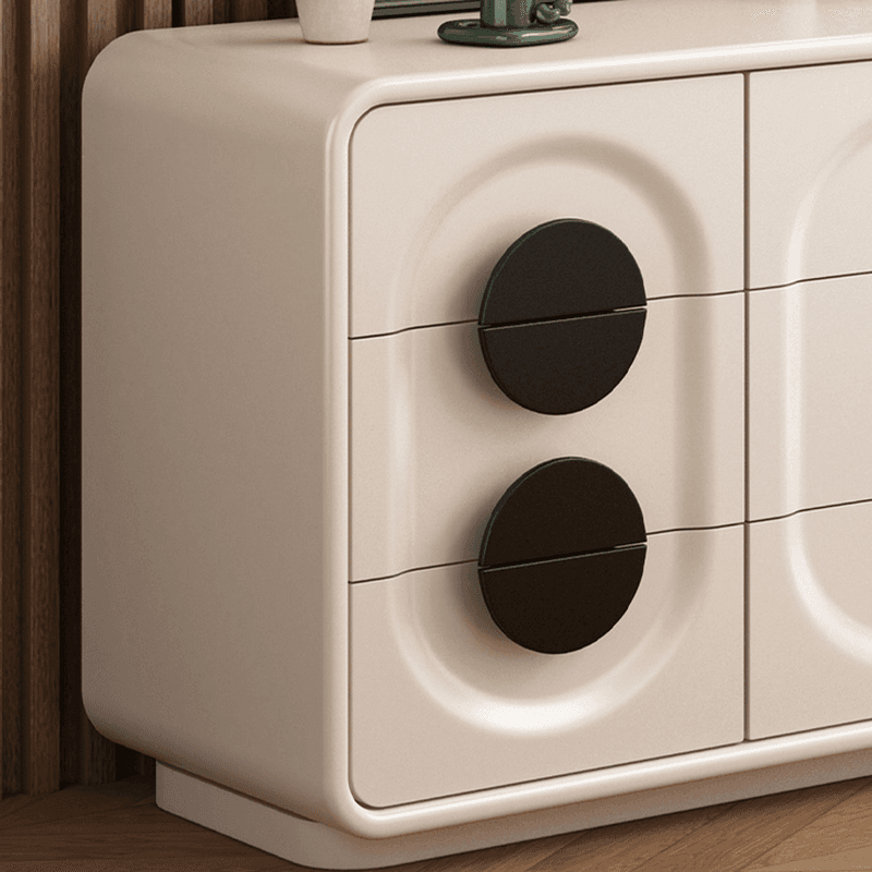 Large/Standard Vanity Set in White with 5 Drawers, Mirror Lights, Seat, Lighting, and Scalable Design thumbnail 8