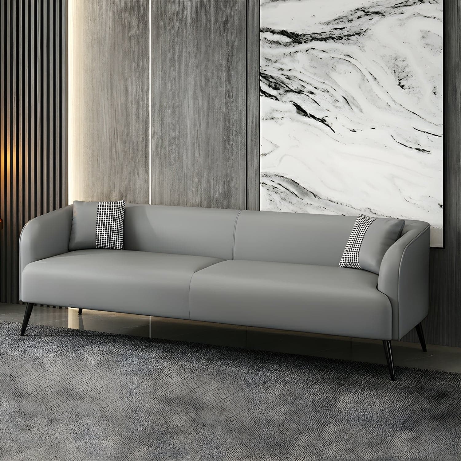 3-Seater Modern 69" L Standard Sofa with Tight Back for Living Room thumbnail 6