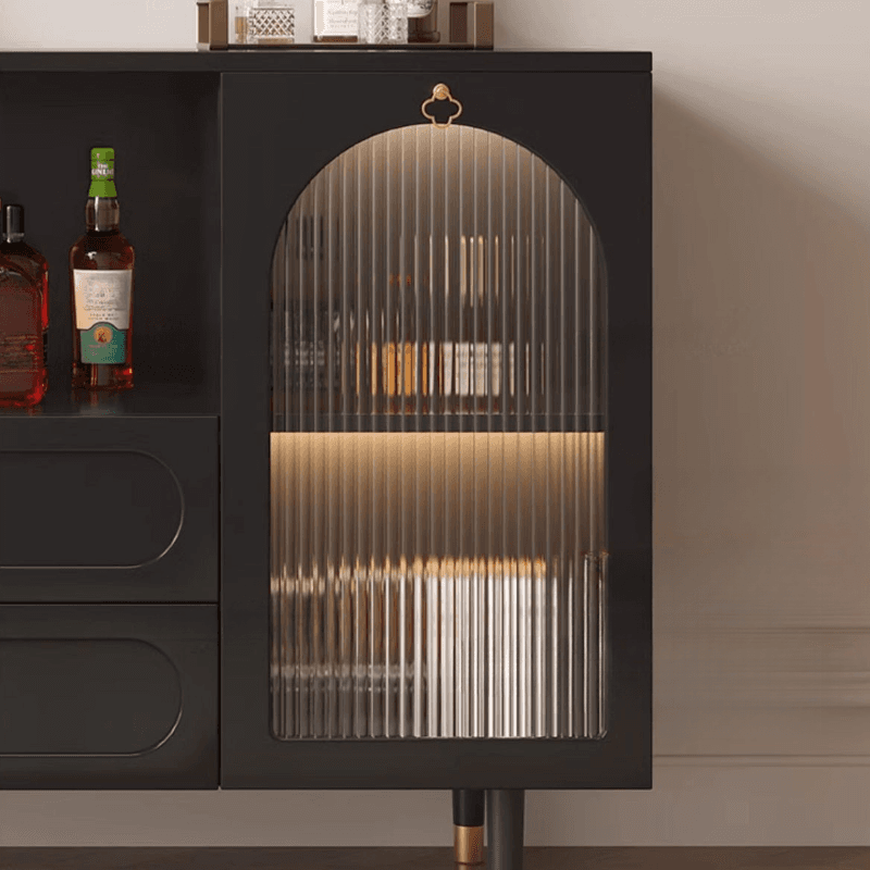 Glamorous Engineered Wood Buffet Table with 2 Drawers, Glass-panel Door and Adaptable Shelf thumbnail 9