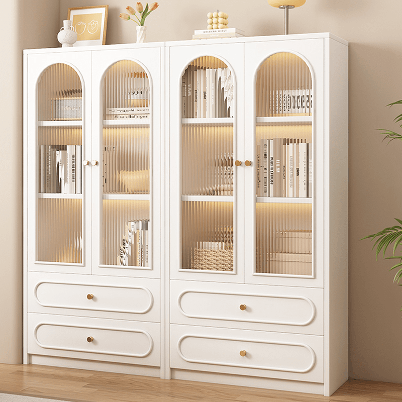 Detached Scratch-immune Accent Cabinet with Glazed Door, Adjustable Shelf, Cabinet Knobs, Soft Close Drawer, and Stain Resistant Finish thumbnail 4