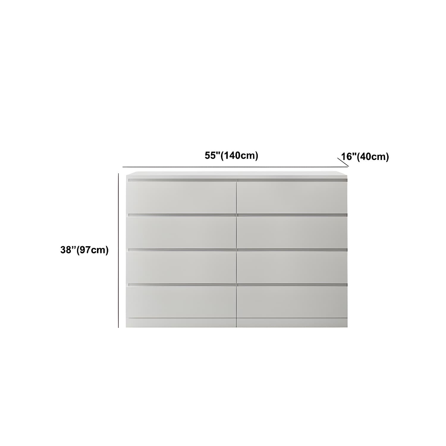 Contemporary 15.7" Wide White Chest Soft-Close Drawers Storage Chest thumbnail 22