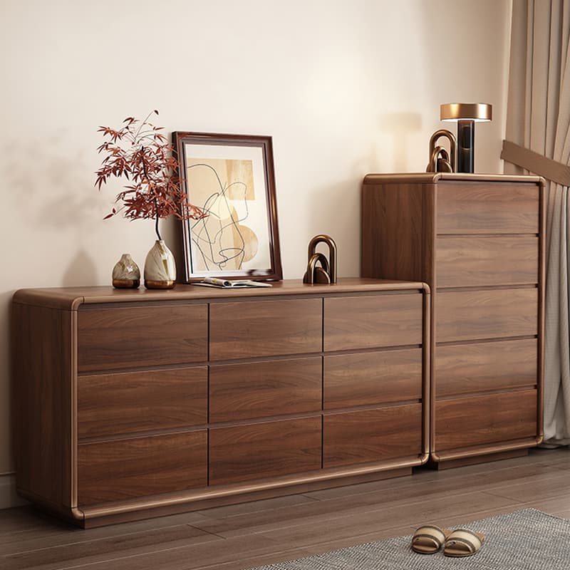 Modish Raw Wood Square Double Dresser/Bachelor Chest/Wardrobe Chest with 6 Drawers/7 Drawers/5 Drawers in Horizontal/Vertical Orientation thumbnail 3