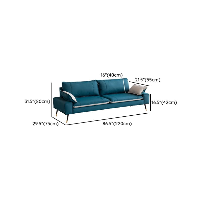 Modern Olive Green/Ink/Lemon Color Solid Color Leather/Corduroy Sofa Couch for Seats 4/Seats 3/Seats 2 thumbnail 24