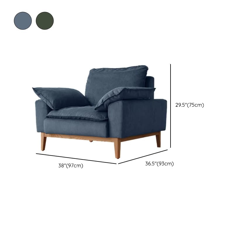 Contemporary Seats 2/1 Person Straight/L-Shaped Horizontal Left Sofa Couch /Chaise with Natural Wood Frame thumbnail 19