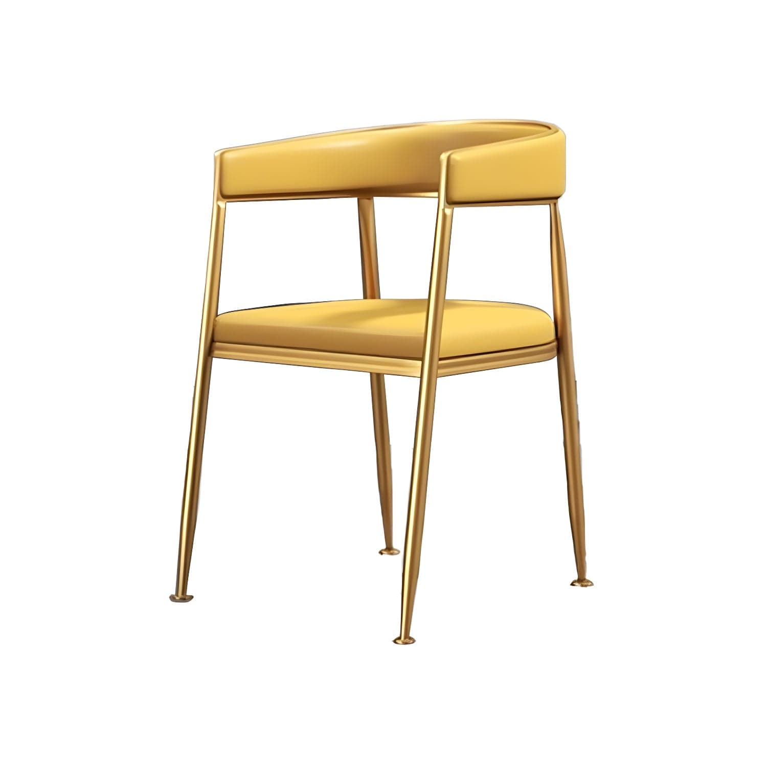 Glam Gold Metal Arm Chair Open Back Dining Side Chair with Upholstered thumbnail 11