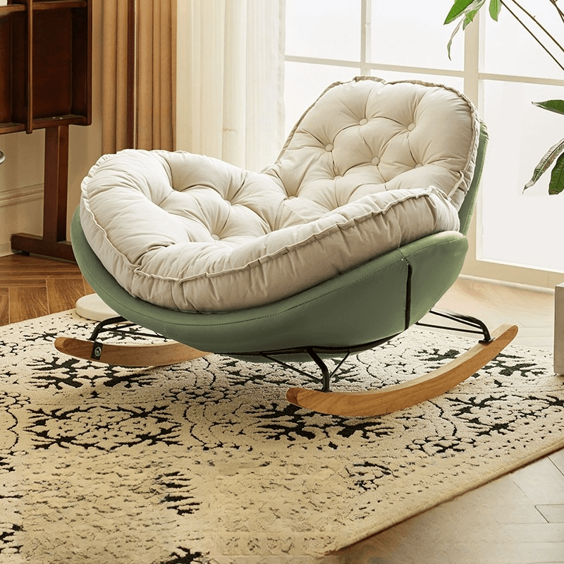Simple Scratch-tolerant Upholstered Porch Rocker: Padded thumbnail 5