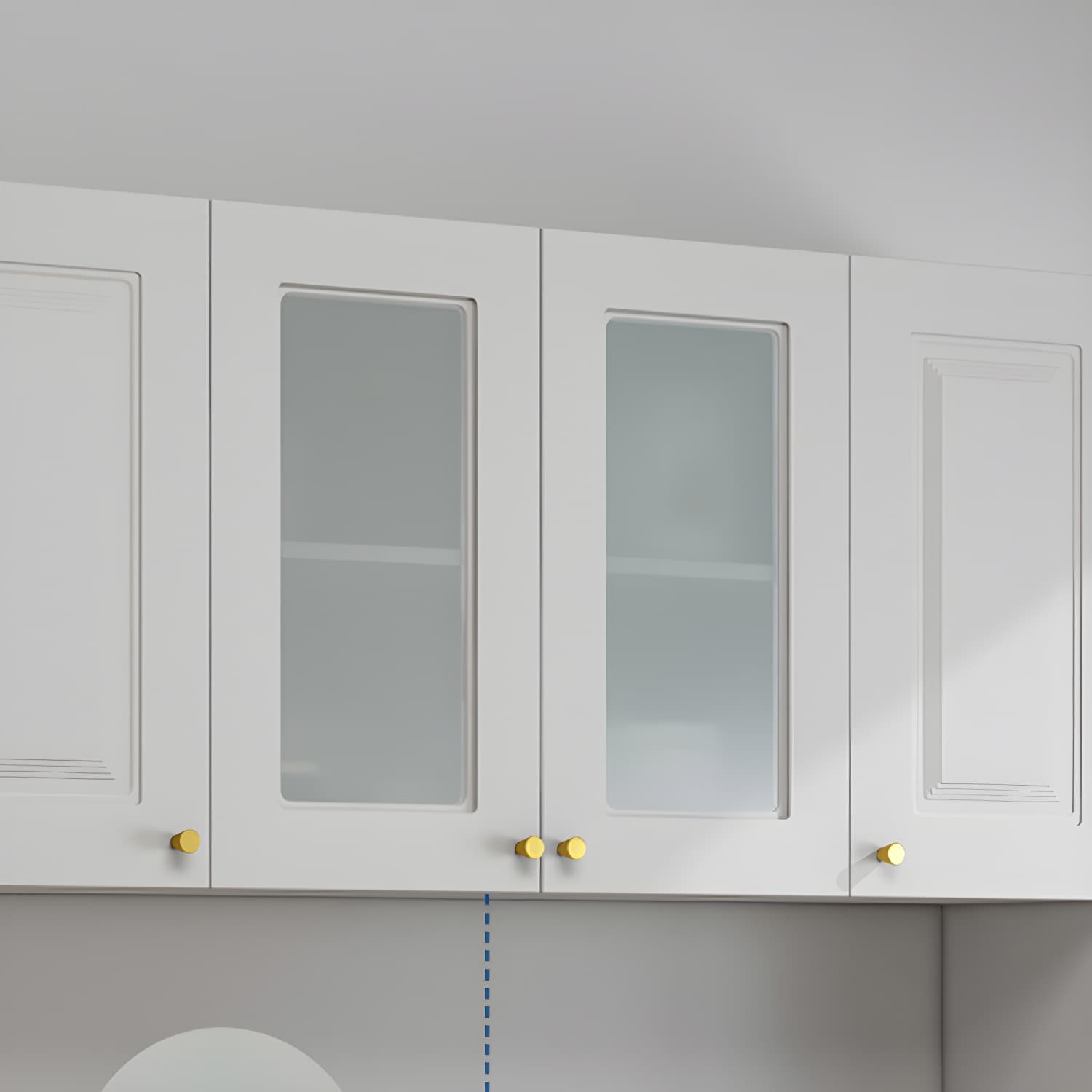 Glam White Wood Sideboard with Storage Cabinets and Included Adjustable Shelving thumbnail 6