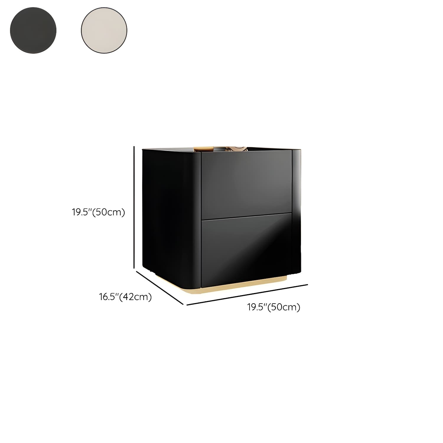 Modern Stylish Wood Nightstand Drawer Storage Petite Under 23 Inches Tall for Elegant Bedroom Decor thumbnail 14