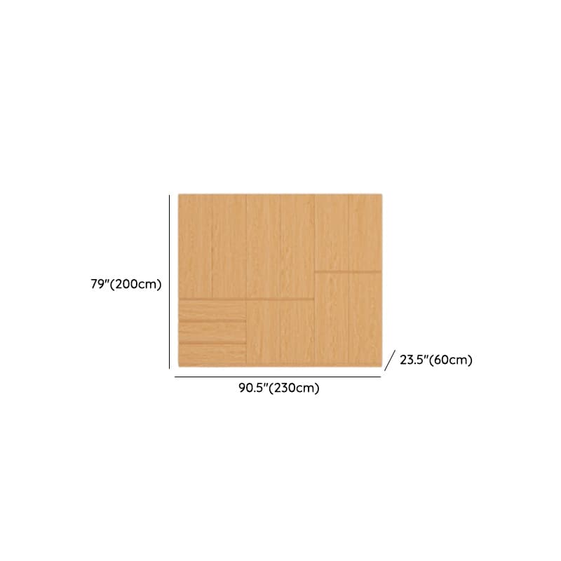 Casual Natural Finish Wood Wardrobe Closet with Soft Close Drawer, Door, Interior Shelves, and Hanging Rod thumbnail 19