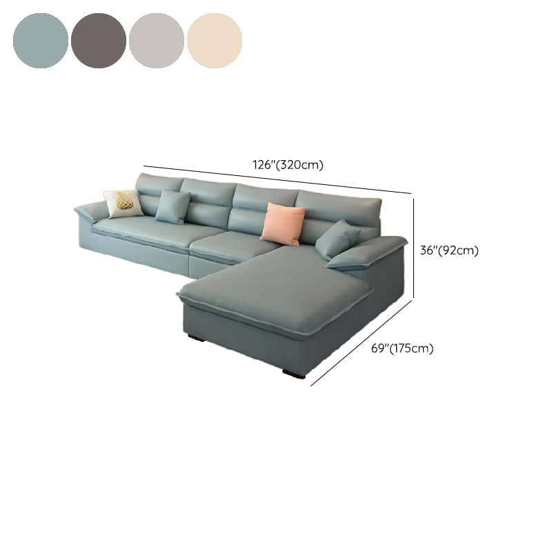Modern Cotton and Linen L-Shape Sofa Recliner with Concealed Support thumbnail 14